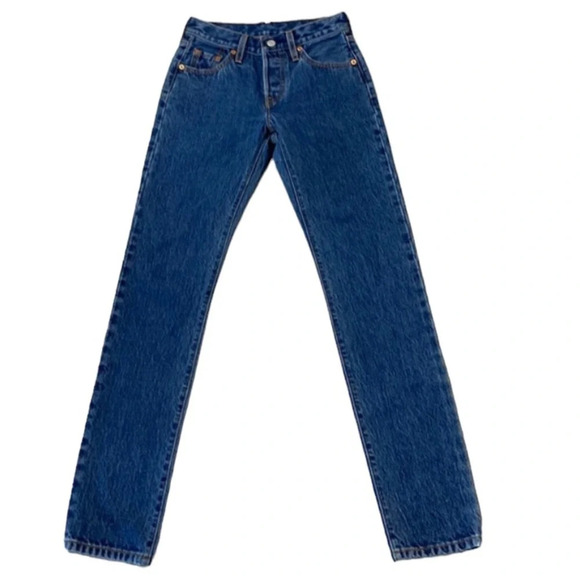 Levi's Women's Blue Medium Wash Original Fit 5-Pocket Type Denim Jeans Size 25 - Picture 1 of 7